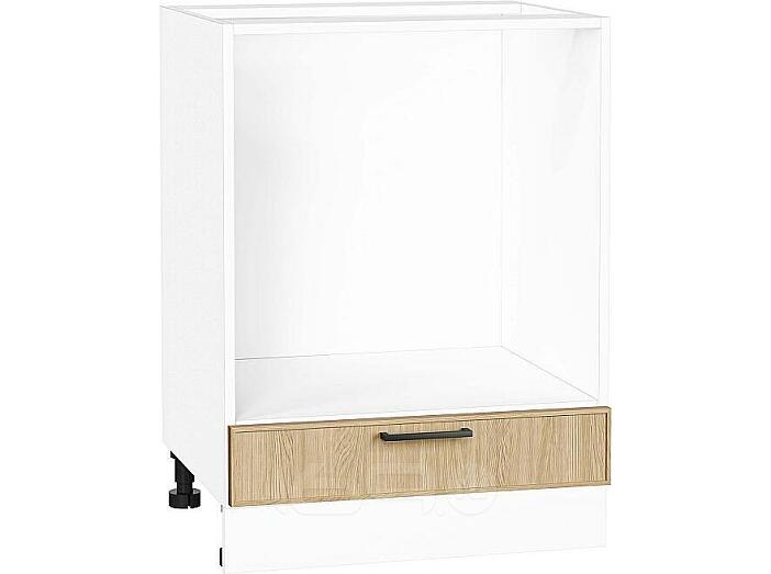 Шкаф нижний под духовку Эйр Real Oak/Белый 816*600*476