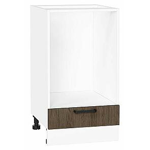 Шкаф нижний под духовку Флэт Brown Casella Oak 2S/Белый 816*450*476