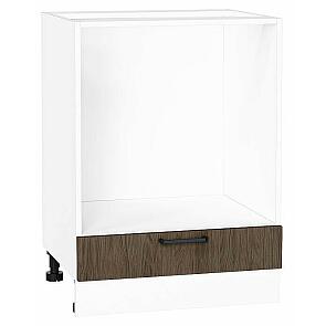 Шкаф нижний под духовку Флэт Brown Casella Oak 2S/Белый 816*600*476