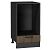 Шкаф нижний под духовку Флэт Brown Casella Oak 2S/Graphite 816*450*476
