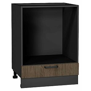Шкаф нижний под духовку Флэт Brown Casella Oak 2S/Graphite 816*600*476