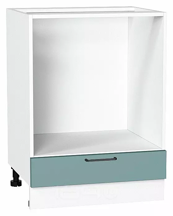 Шкаф нижний под духовку Флэт Grey-green In 2S/Белый 816*600*476