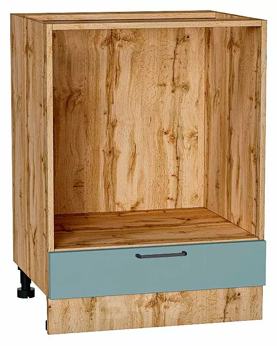 Шкаф нижний под духовку Флэт Grey-green In 2S/Дуб Вотан 816*600*476