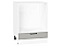 Шкаф нижний под духовку Флэт Light Grey In 2S/Белый 816*600*476