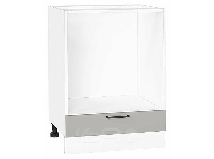 Шкаф нижний под духовку Флэт Light Grey In 2S/Белый 816*600*476