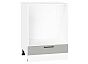 Шкаф нижний под духовку Флэт Light Grey In 2S/Белый 816*600*476