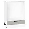 Шкаф нижний под духовку Флэт Light Grey In 2S/Белый 816*600*476