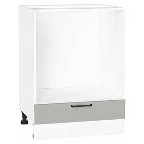 Шкаф нижний под духовку Флэт Light Grey In 2S/Белый 816*600*476