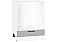Шкаф нижний под духовку Флэт Light Grey In 2S/Белый 816*600*476