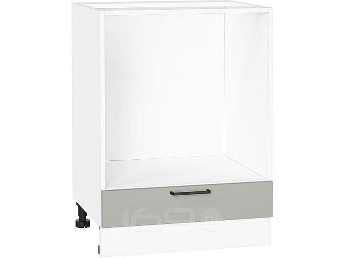 Шкаф нижний под духовку Флэт Light Grey In 2S/Белый 816*600*476