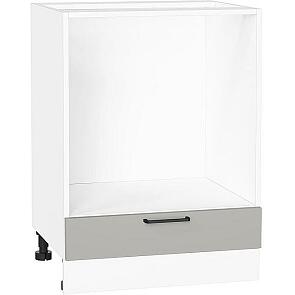Шкаф нижний под духовку Флэт Light Grey In 2S/Белый 816*600*476