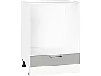 Шкаф нижний под духовку Флэт Light Grey In 2S/Белый 816*600*476