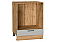 Шкаф нижний под духовку Флэт Light Grey In 2S/Дуб Вотан 816*600*476