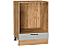 Шкаф нижний под духовку Флэт Light Grey In 2S/Дуб Вотан 816*600*476