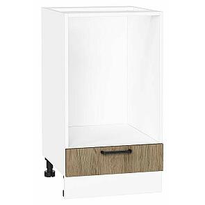 Шкаф нижний под духовку Флэт Natural Casella Oak 2S/Белый 816*450*476