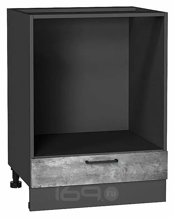 Шкаф нижний под духовку Флэт Temple Stone 2S/Graphite 816*600*476