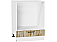 Шкаф нижний под духовку Флэт Wotan Oak 2S/Белый 816*600*476