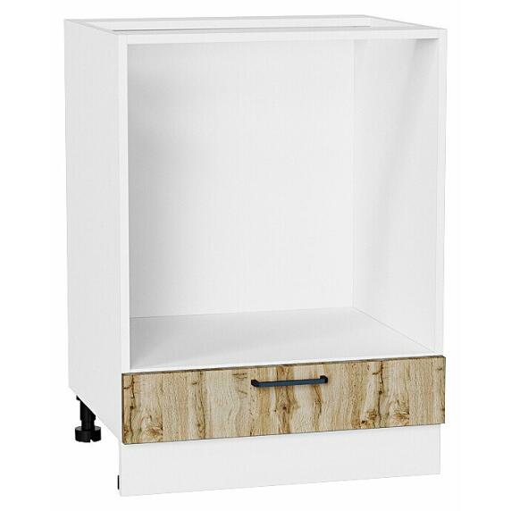 Шкаф нижний под духовку Флэт Wotan Oak 2S/Белый 816*600*476