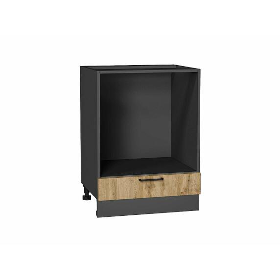 Шкаф нижний под духовку Флэт Wotan Oak 2S/Graphite 816*600*476