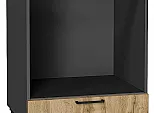 Шкаф нижний под духовку Флэт Wotan Oak 2S/Graphite 816*600*476