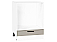 Шкаф нижний под духовку Фрейм Clay Silk/Белый 816*600*480