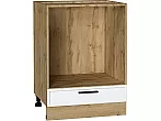 Шкаф нижний под духовку Фрейм White Silk/Дуб Вотан 816*600*480