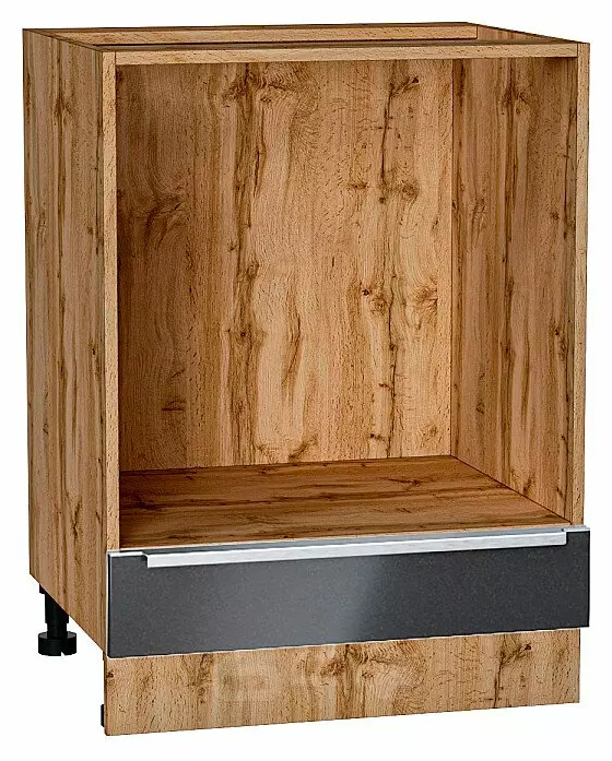 Шкаф нижний под духовку Фьюжн Anthracite Дуб Вотан 816*600*476