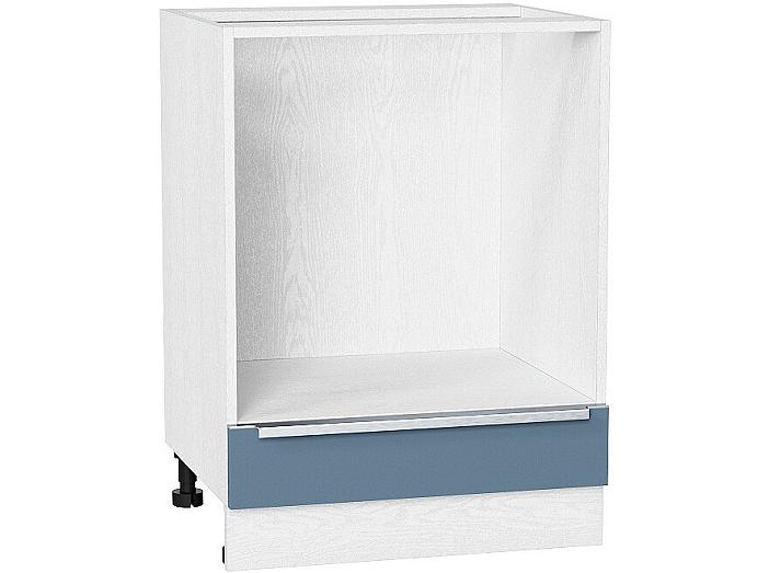 Шкаф нижний под духовку Фьюжн НД 600 Silky Blue-Белый
