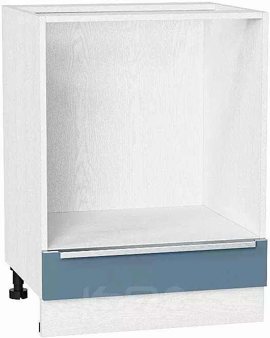 Шкаф нижний под духовку Фьюжн НД 600 Silky Blue-Белый