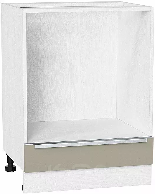 Шкаф нижний под духовку Фьюжн НД 600 Silky Grey-Белый