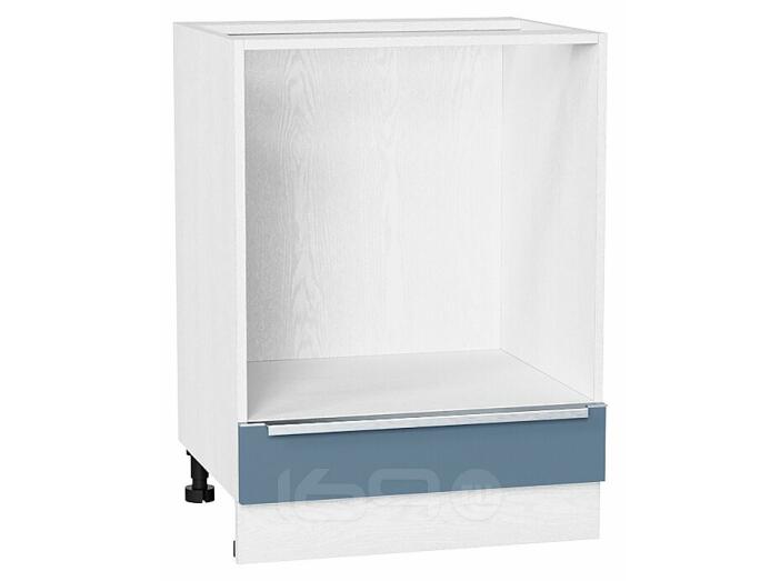 Шкаф нижний под духовку Фьюжн Silky Blue Белый 816*600*476