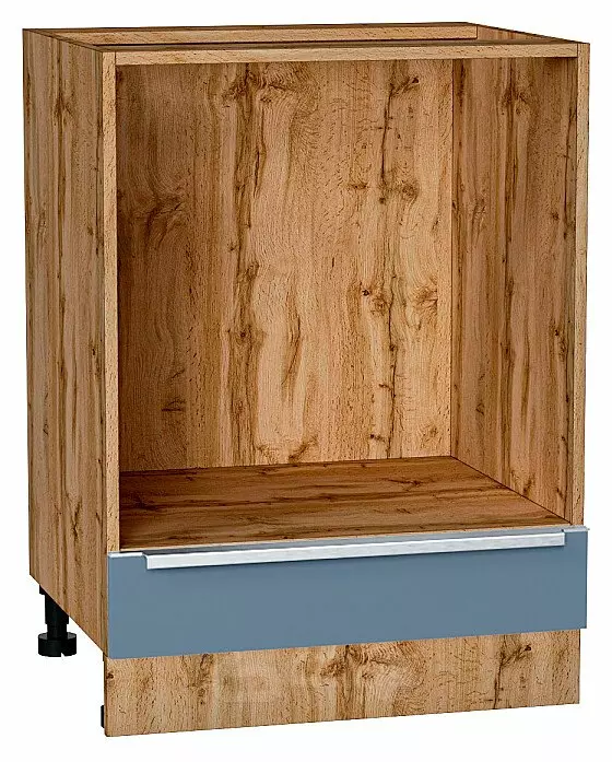 Шкаф нижний под духовку Фьюжн Silky Blue Дуб Вотан 816*600*476