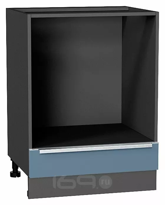 Шкаф нижний под духовку Фьюжн Silky Blue Graphite 816*600*476
