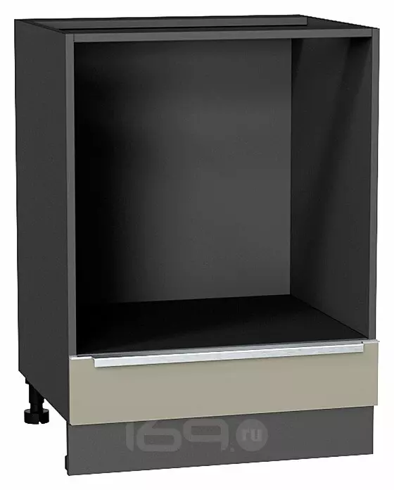 Шкаф нижний под духовку Фьюжн Silky Grey Graphite 816*600*476