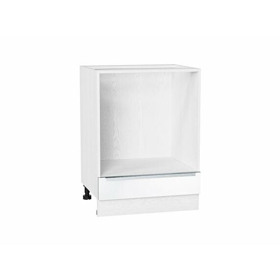 Шкаф нижний под духовку Фьюжн Silky White Белый 816*600*476