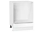 Шкаф нижний под духовку Фьюжн Silky White Белый 816*600*476