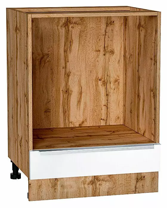 Шкаф нижний под духовку Фьюжн Silky White Дуб Вотан 816*600*476
