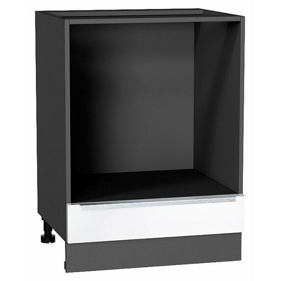 Шкаф нижний под духовку Фьюжн Silky White Graphite 816*600*476
