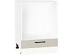 Шкаф нижний под духовку Нео Cream Silk/Белый 816*600*476