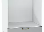 Шкаф нижний под духовку Ницца Графит/Белый 816*600*474