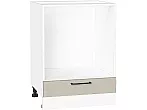 Шкаф нижний под духовку Сканди Cream Silkwood/Белый 816*600*476