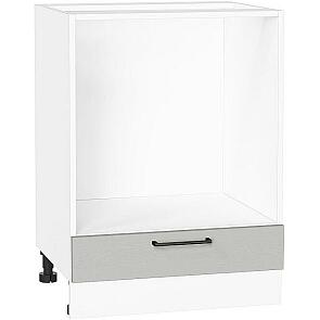 Шкаф нижний под духовку Сканди Grey Silkwood/Белый 816*600*476