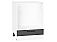 Шкаф нижний под духовку Сканди Stormy Silkwood/Белый 816*600*476