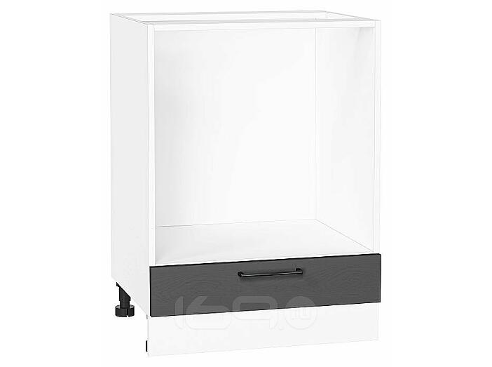 Шкаф нижний под духовку Сканди Stormy Silkwood/Белый 816*600*476