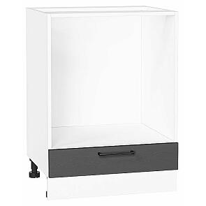 Шкаф нижний под духовку Сканди Stormy Silkwood/Белый 816*600*476