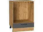 Шкаф нижний под духовку Сканди Stormy Silkwood/Дуб Вотан 816*600*476