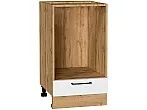 Шкаф нижний под духовку Сканди White Silkwood/Дуб Вотан 816*450*476