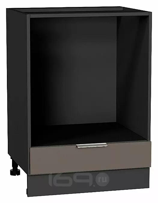 Шкаф нижний под духовку Терра Смоки Софт Graphite 816*600*474