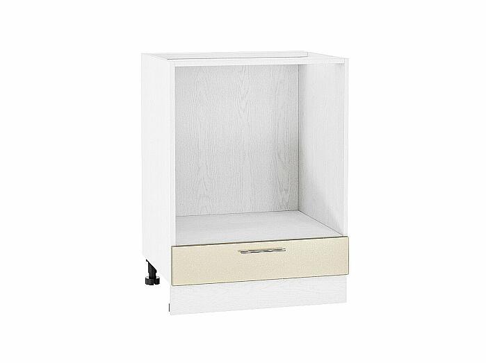 Шкаф нижний под духовку Валерия-М НД 600 Бежевый металлик-Белый