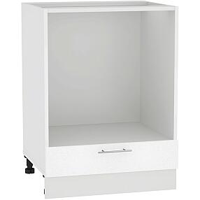 Шкаф нижний под духовку Валерия-М НД 600 Белый металлик-Белый